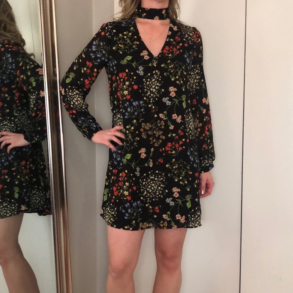 NWT Floral Choker Dress